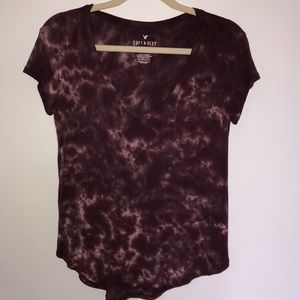 AE Wash tie-dye v-nick tee